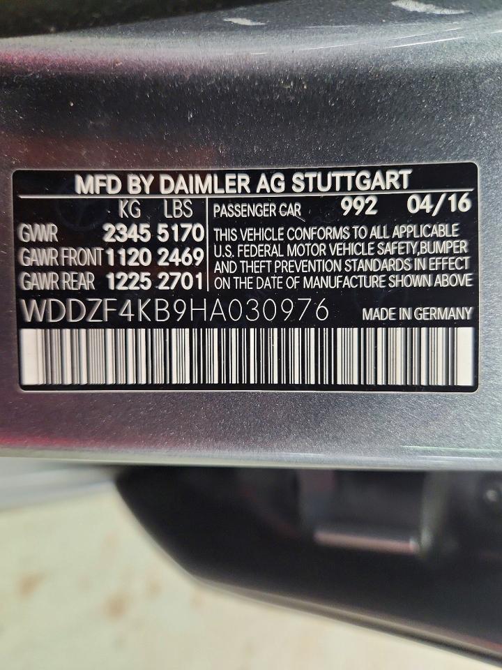 2017 Mercedes-benz E 300 4matic Gray vin: WDDZF4KB9HA030976