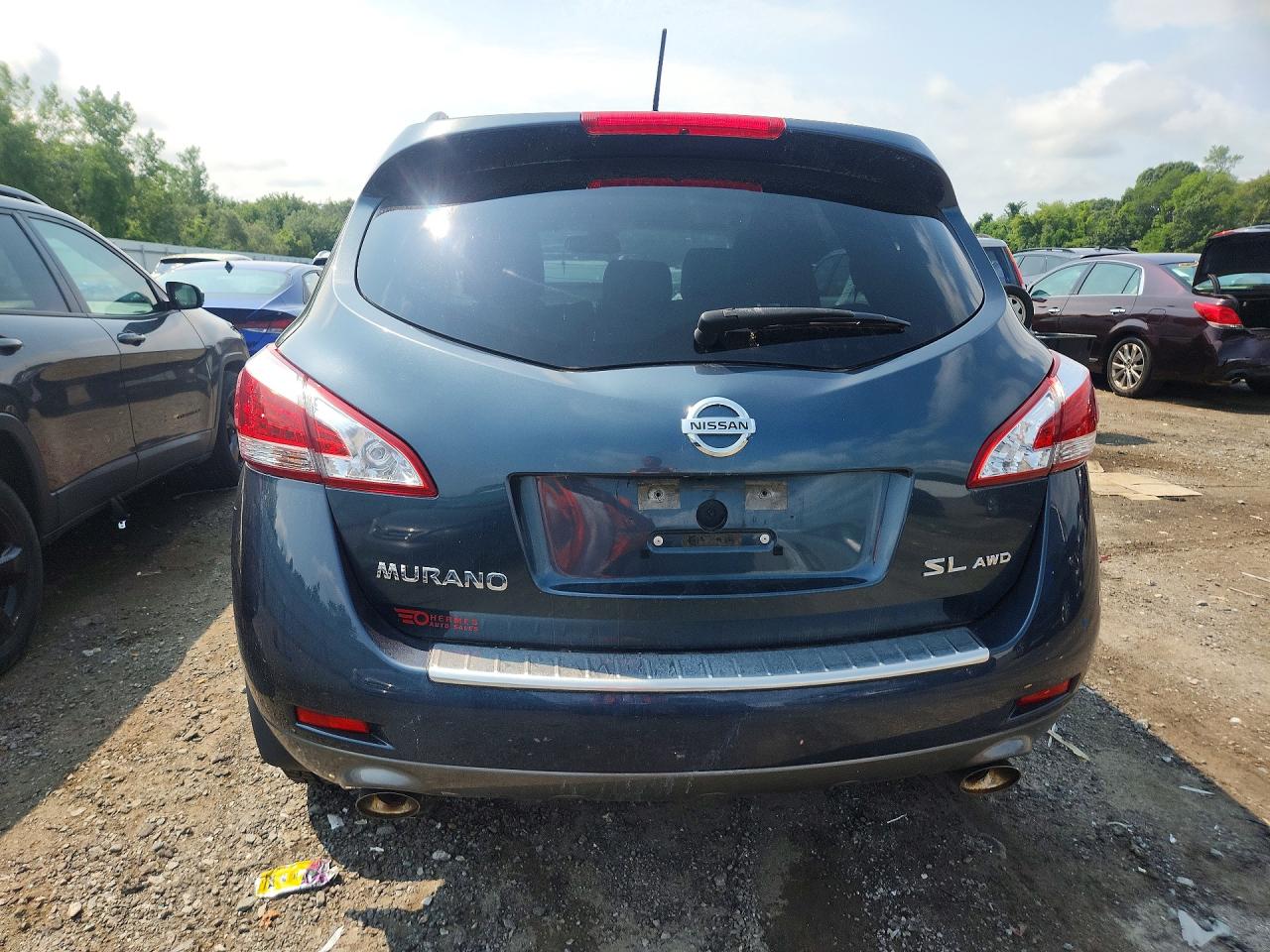 2014 Nissan Murano Sl Blue vin: JN8AZ1MWXEW508371