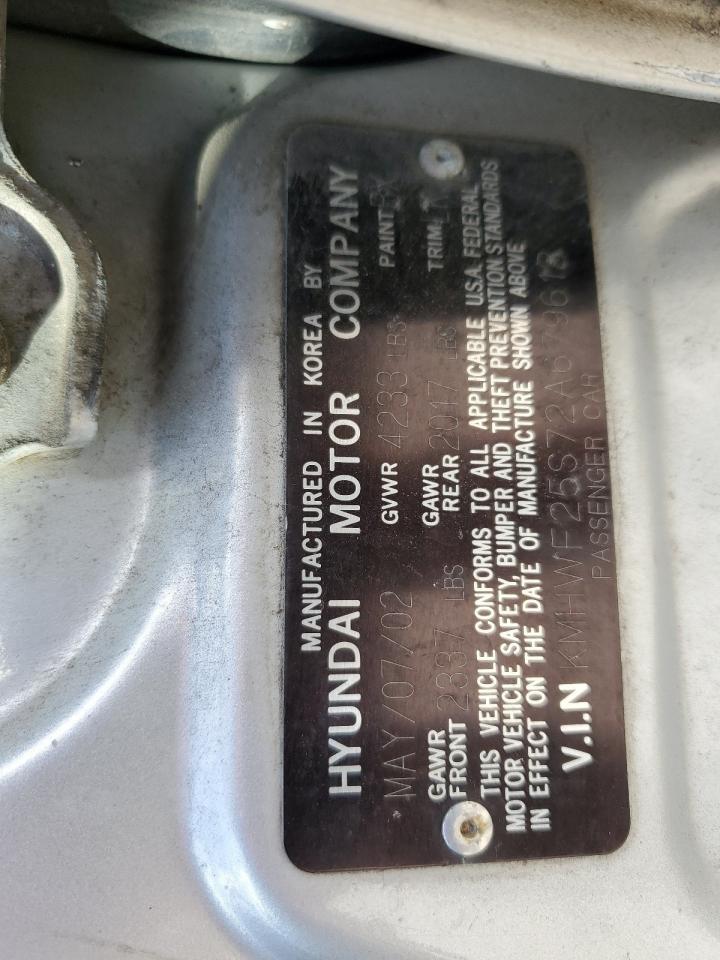 2002 Hyundai Sonata Gl Silver vin: KMHWF25S72A679613