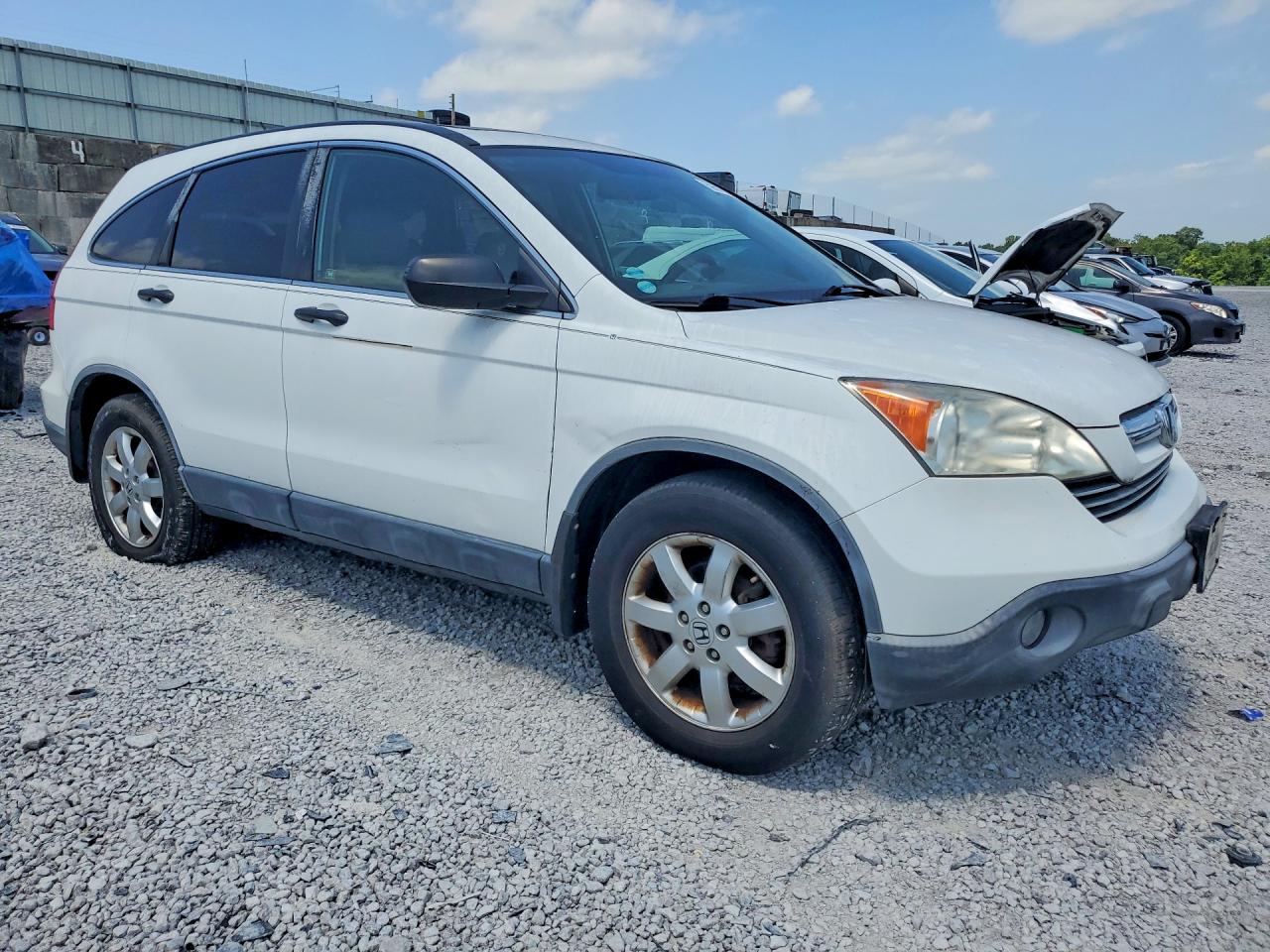 2007 Honda Cr-v Ex White vin: JHLRE38527C027870