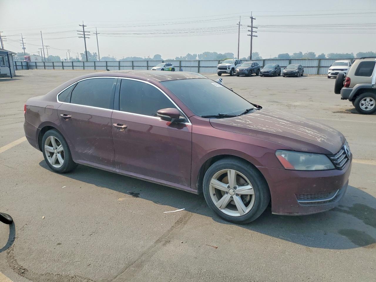 2012 Volkswagen Passat Se Burgundy vin: 1VWBN7A35CC010423