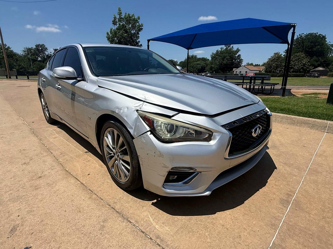 2018 Infiniti Q50 3.0t Luxe Silver vin: JN1EV7AR4JM440734