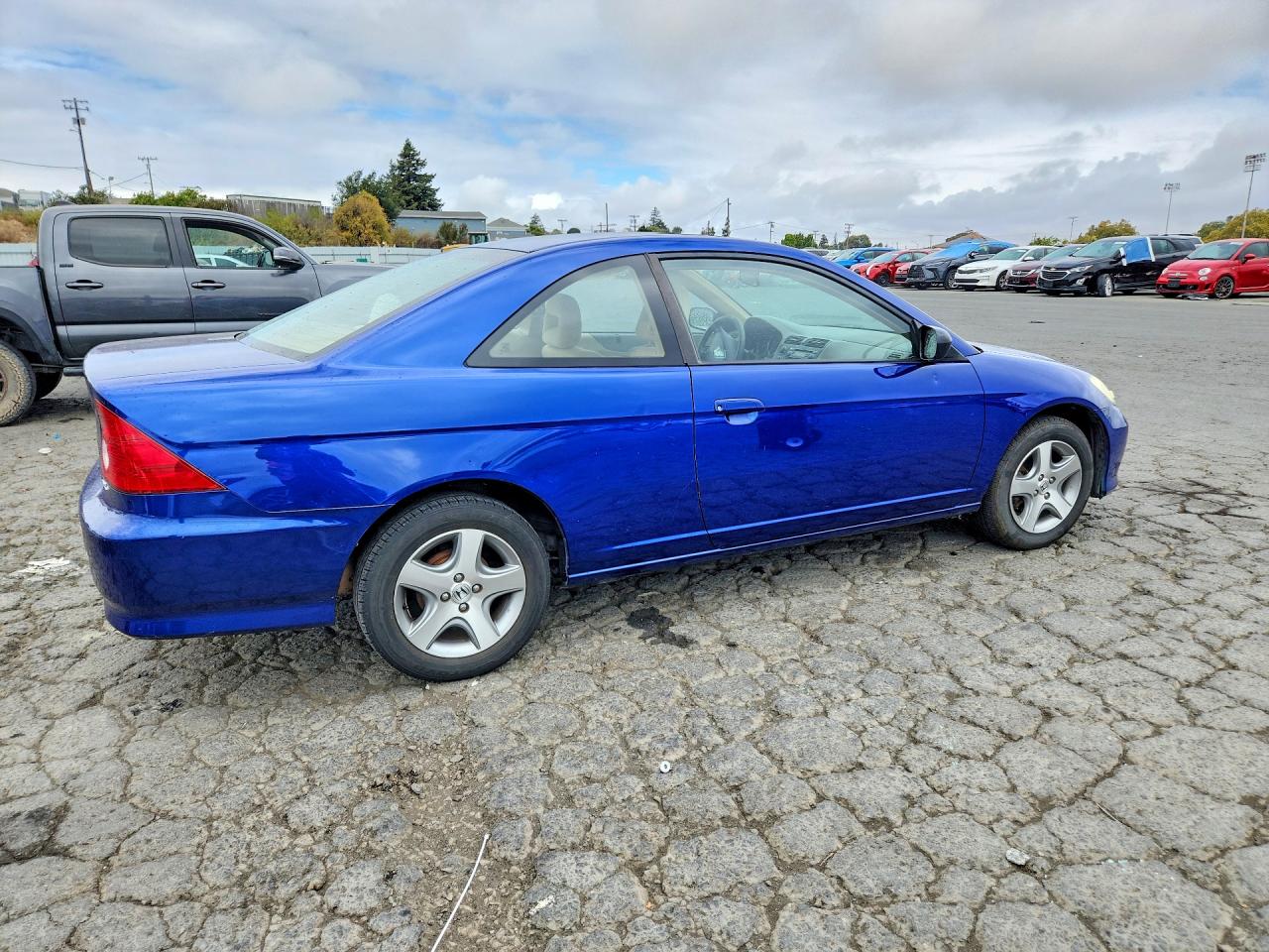 2004 Honda Civic Ex Blue vin: 1HGEM22944L081477