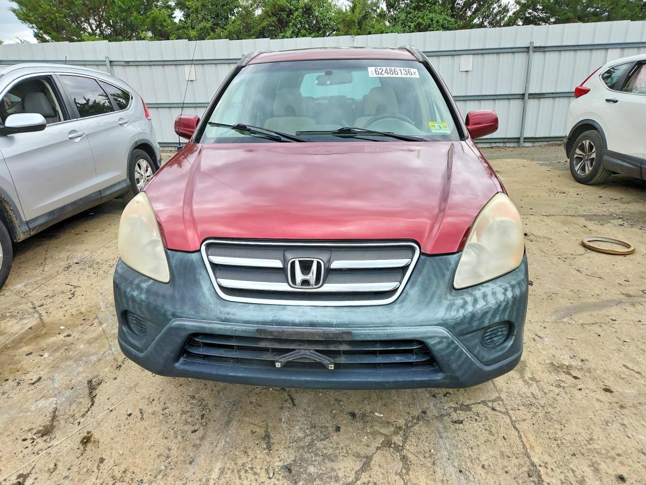 2006 Honda Cr-v Ex Burgundy vin: JHLRD78846C024455