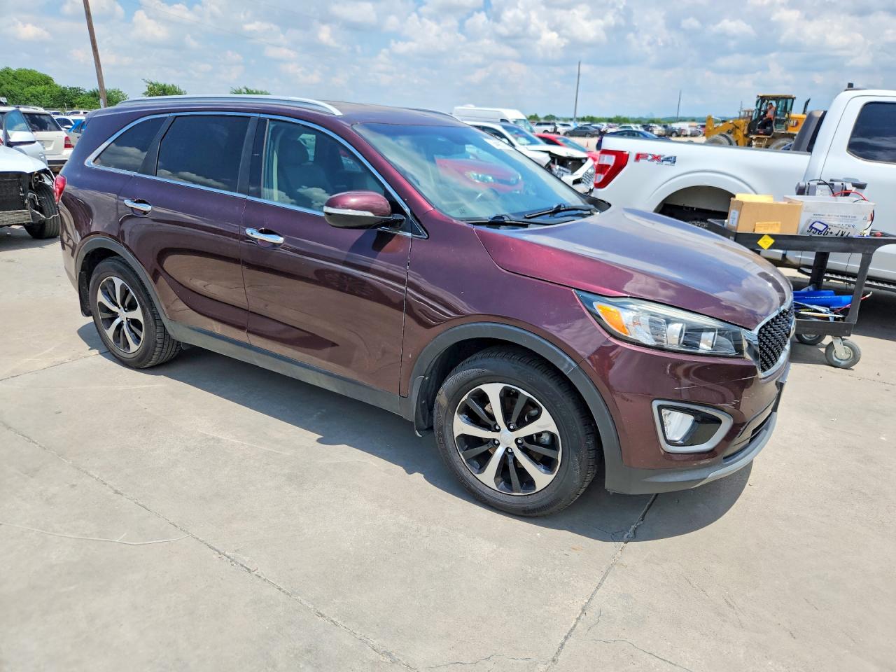 2017 Kia Sorento Ex Темно-бордовый vin: 5XYPH4A53HG204077