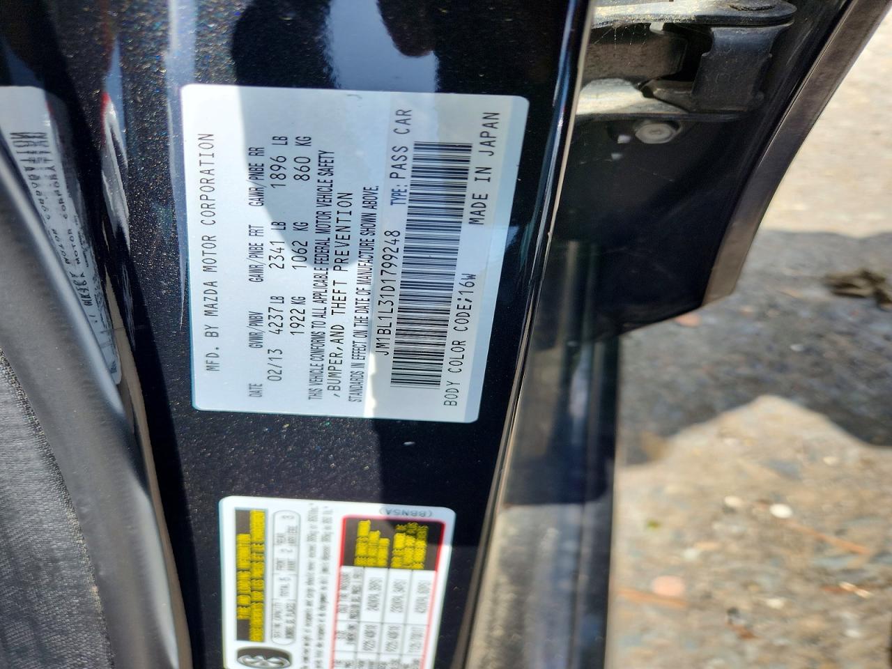 2013 Mazda Speed 3 Black vin: JM1BL1L31D1799248