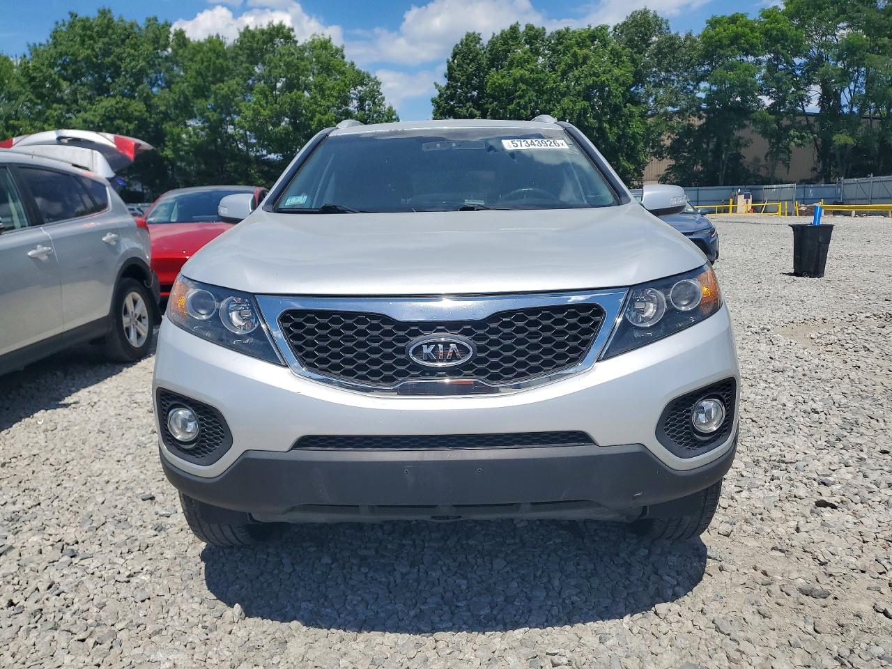 2013 Kia Sorento Lx Silver vin: 5XYKT4A6XDG322252