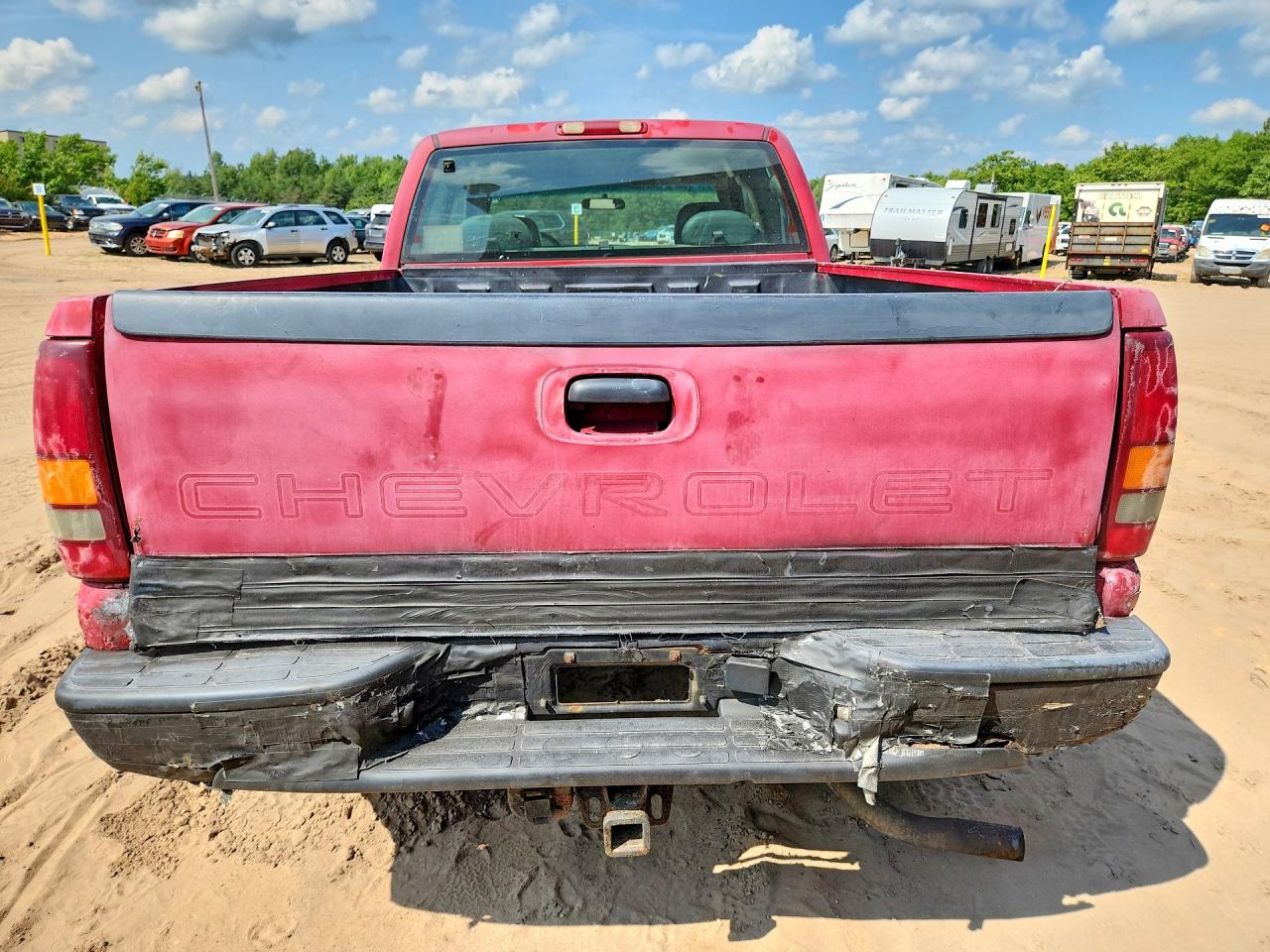 2002 Chevrolet Silverado K1500 Red vin: 2GCEK19T821311573