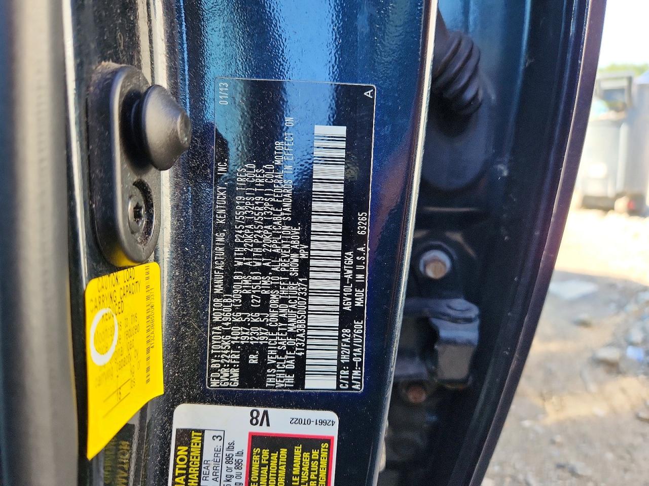2013 Toyota Venza Le Charcoal vin: 4T3ZA3BB5DU073371