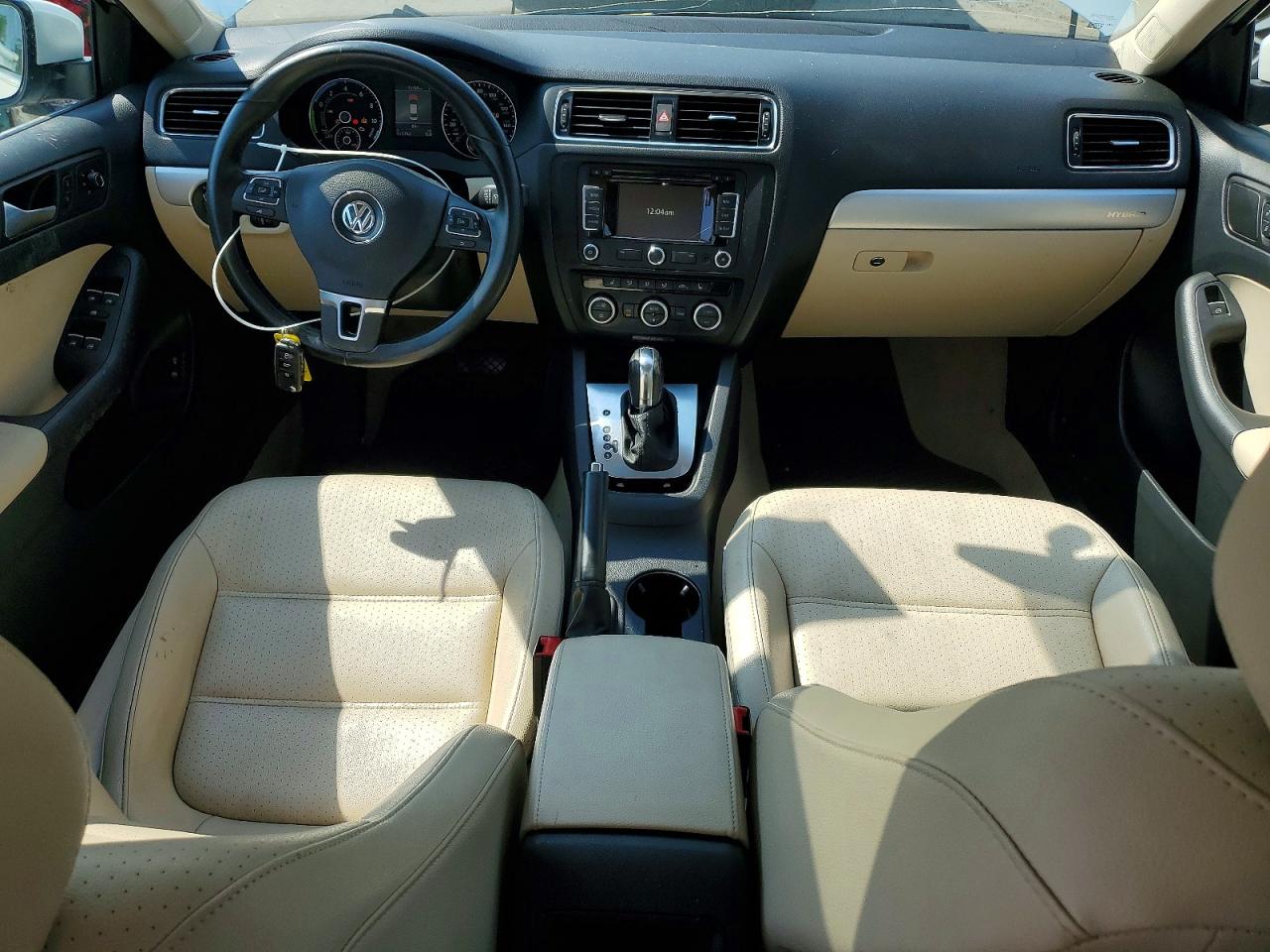 2014 Volkswagen Jetta Hybrid White vin: 3VW637AJXEM279685