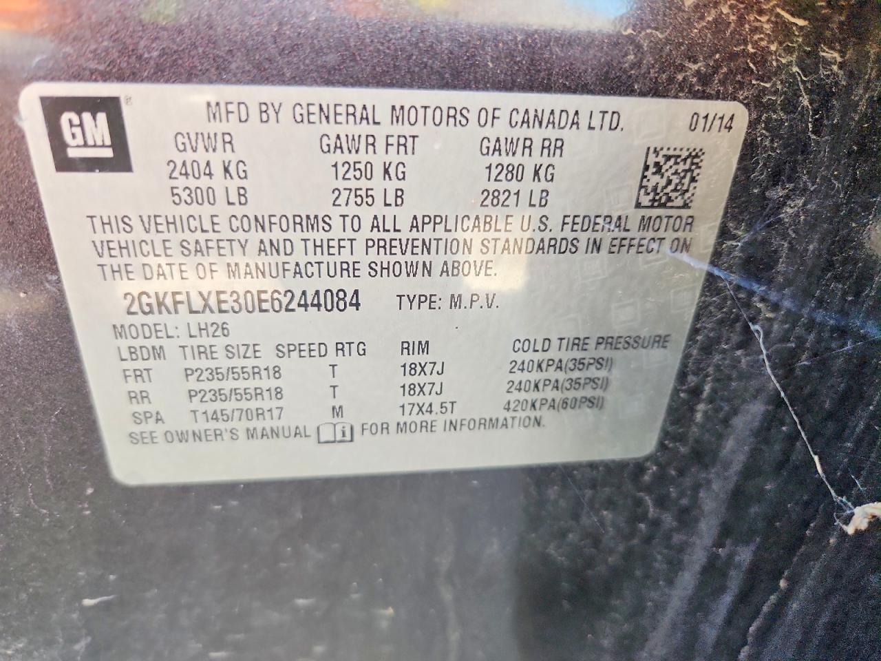 2014 Gmc Terrain Slt Gray vin: 2GKFLXE30E6244084