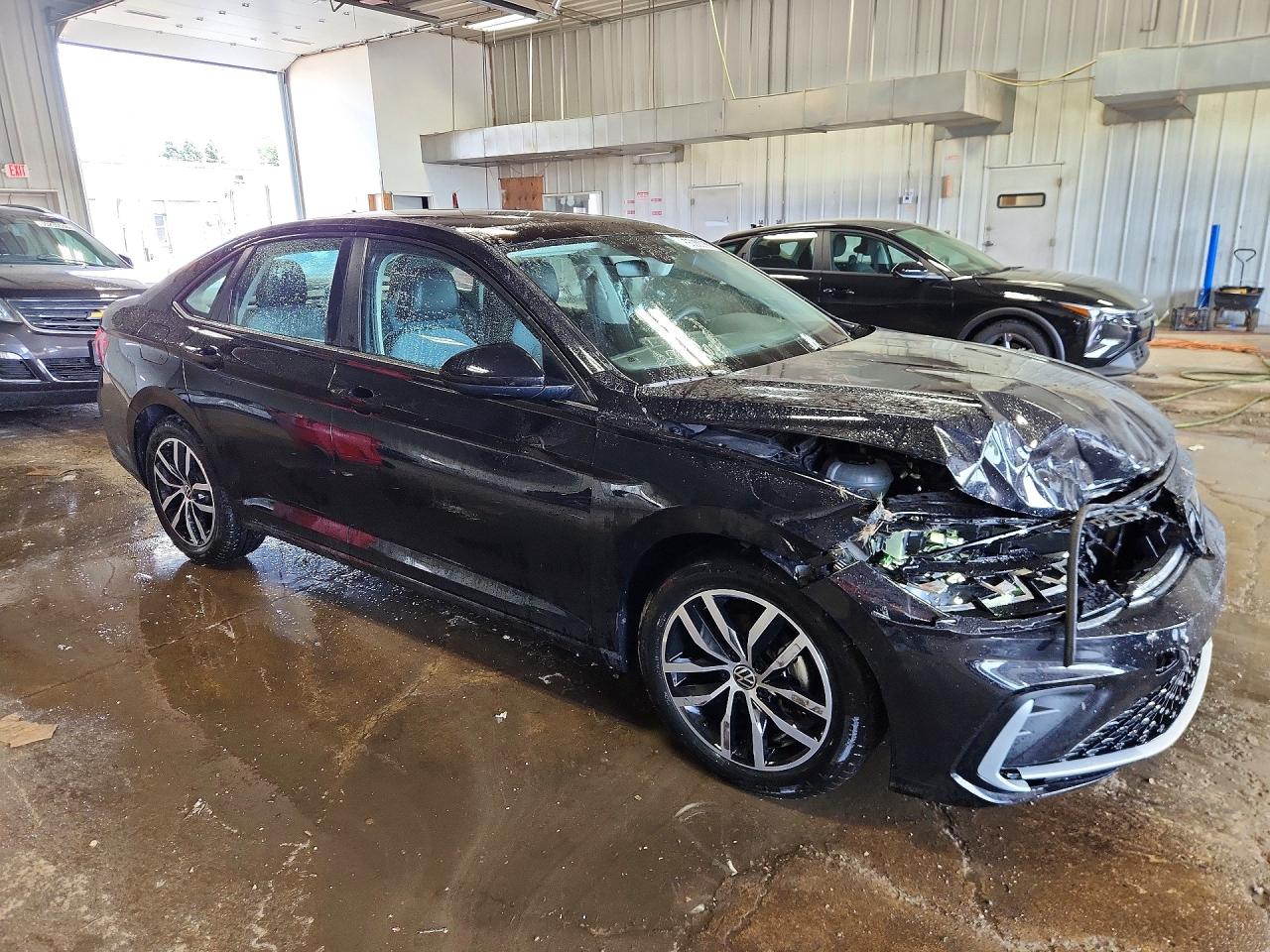 2025 Volkswagen Jetta Se Black vin: 3VW7X7BU1SM084765