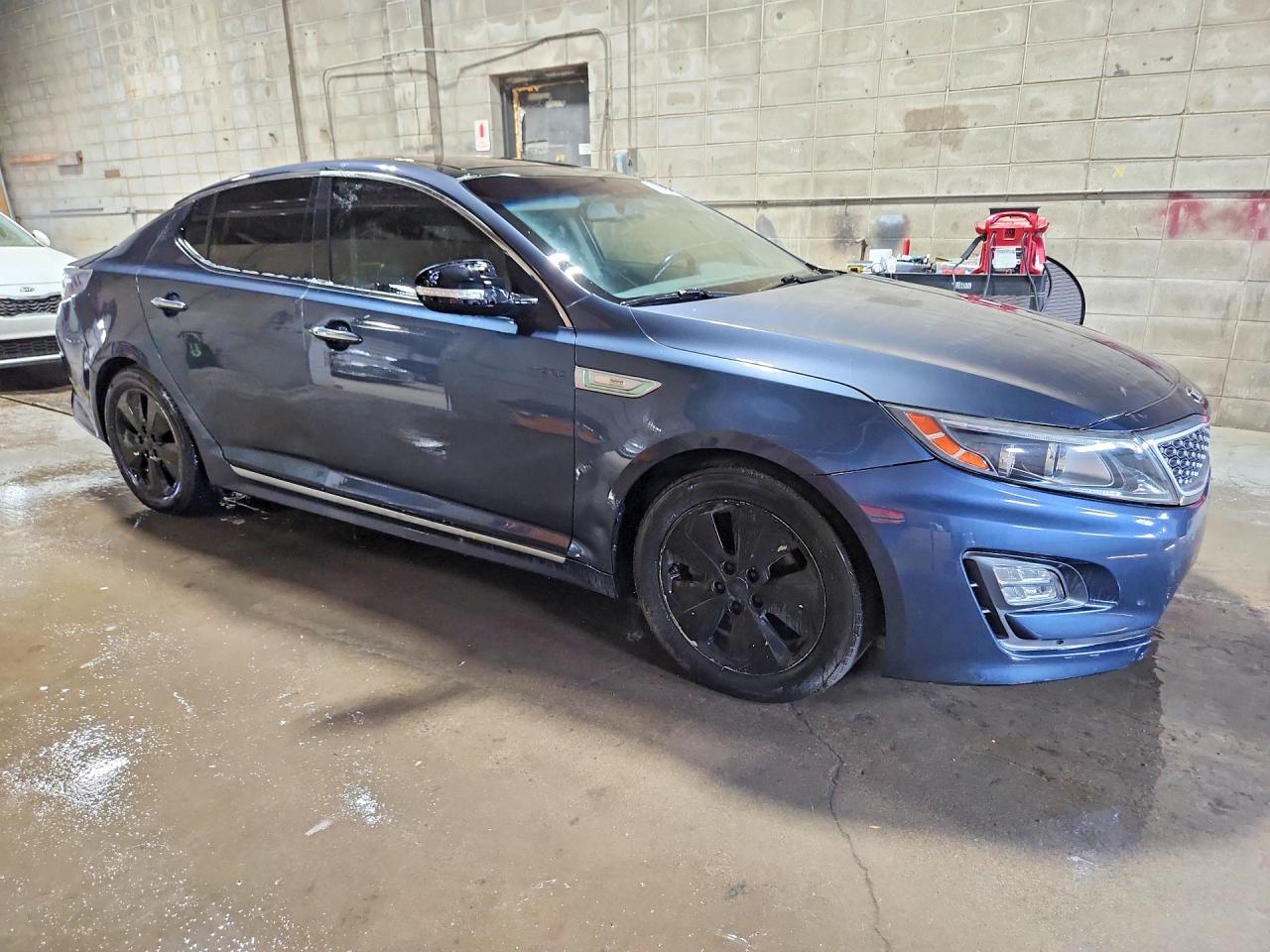 2015 Kia Optima Hybrid White vin: KNAGN4AD6F5084956