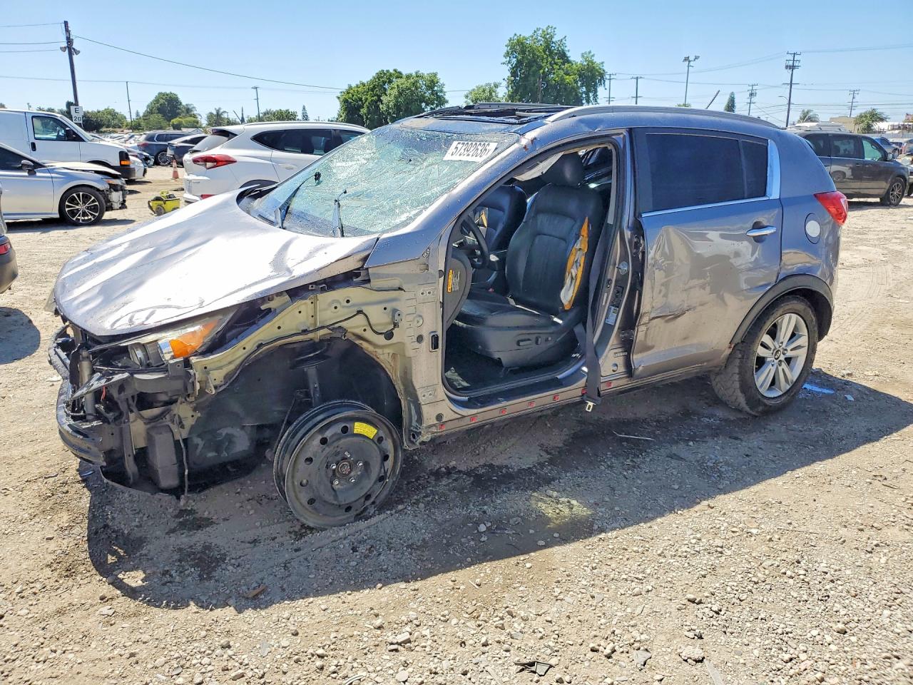 2012 Kia Sportage Ex Gray vin: KNDPCCA26C7207057