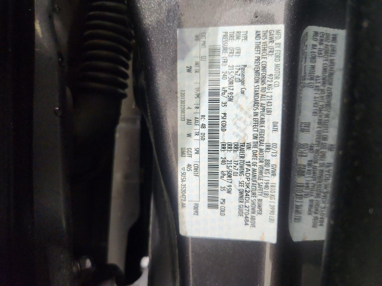 2013 Ford Focus Se Угольный vin: 1FADP3K24DL270484