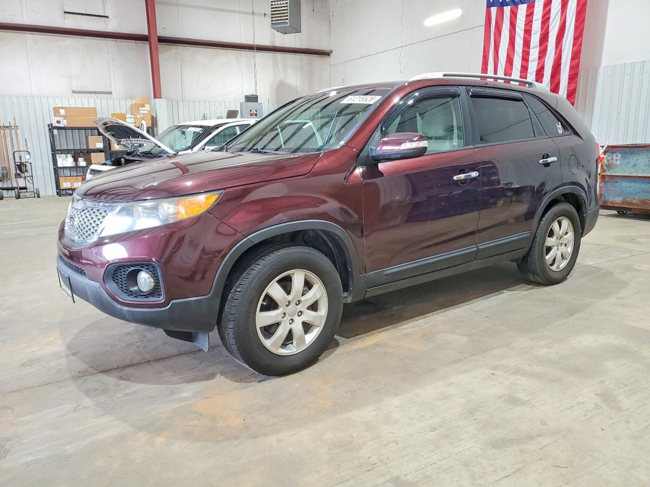 2012 Kia Sorento Lx Maroon vin: 5XYKT3A62CG294634