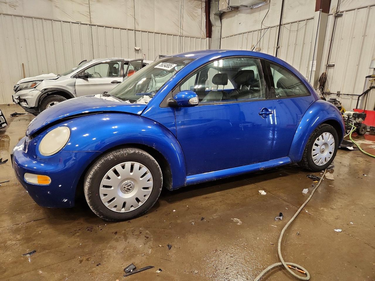 2004 Volkswagen New Beetle Gl Blue vin: 3VWBK21C04M402138