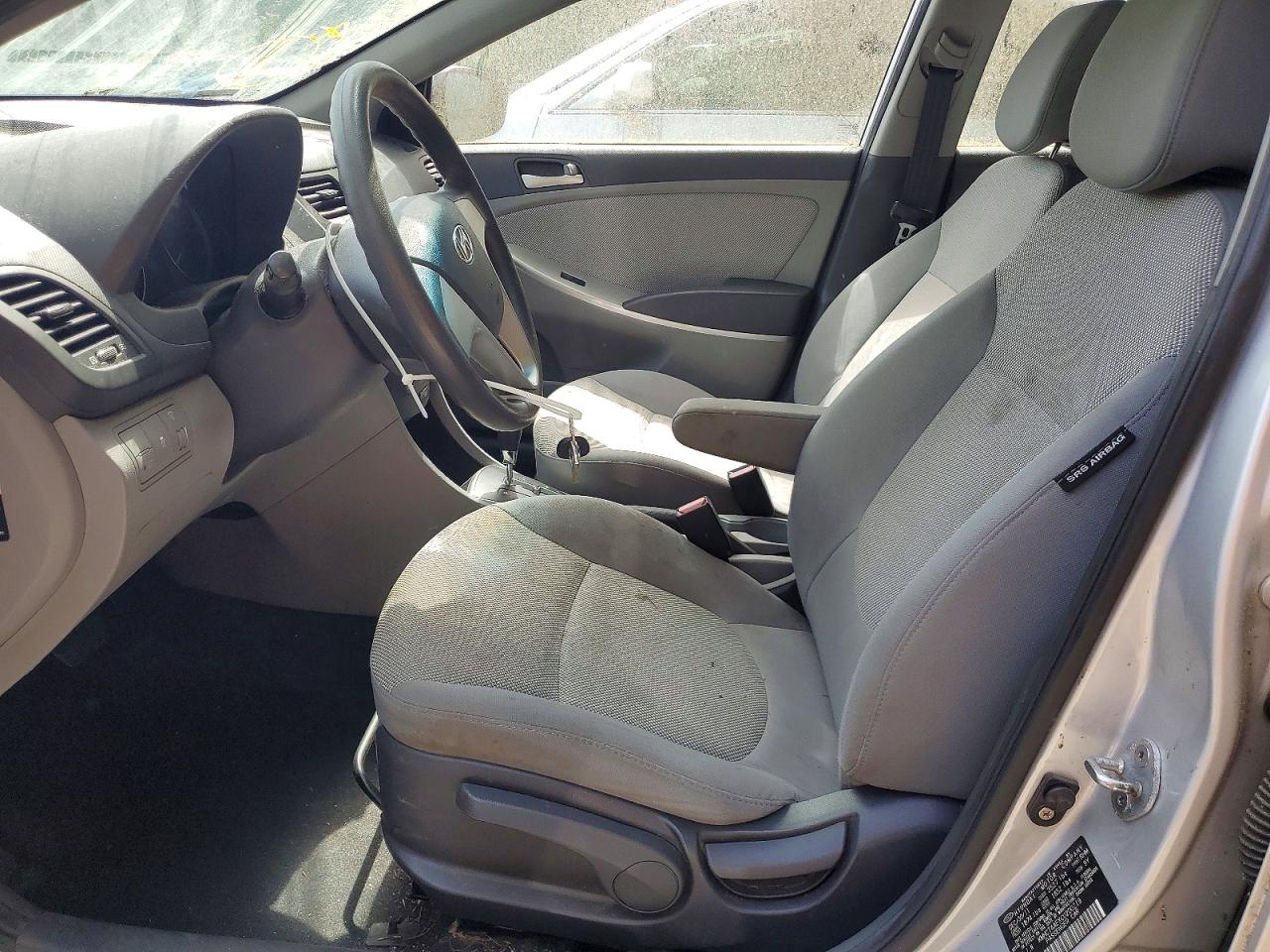 2012 Hyundai Accent Gls Silver vin: KMHCT4AEXCU200219