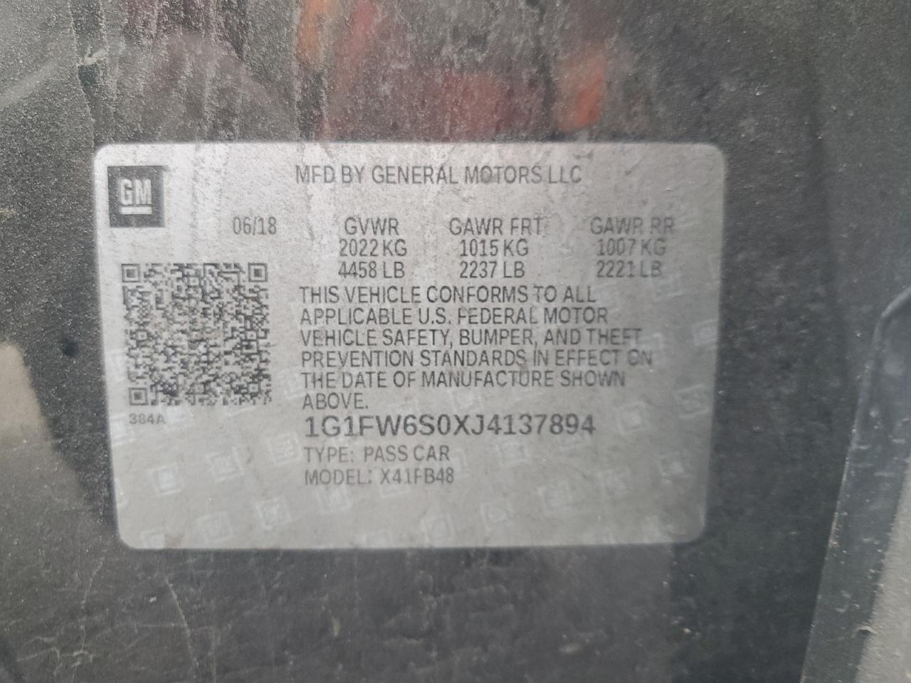 2018 Chevrolet Bolt Ev Lt Черный vin: 1G1FW6S0XJ4137894