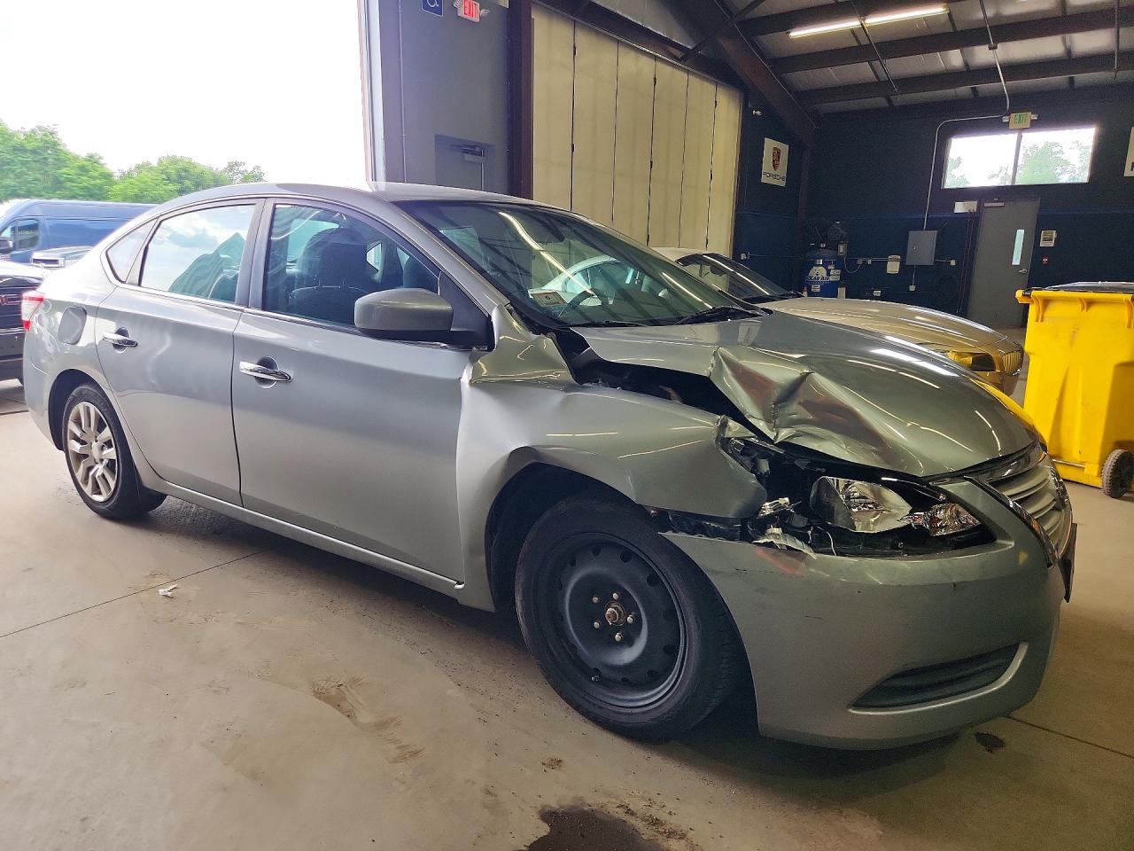 2013 Nissan Sentra S Серый vin: 3N1AB7AP1DL746990