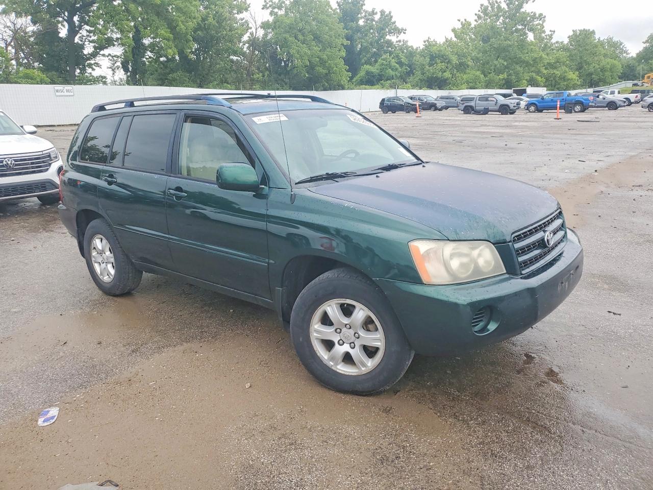 2002 Toyota Highlander Limited Green vin: JTEGF21A920033027