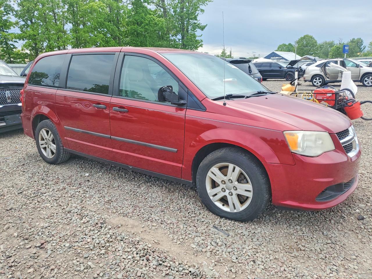 2014 Dodge Grand Caravan Se Red vin: 2C4RDGBG5ER268649