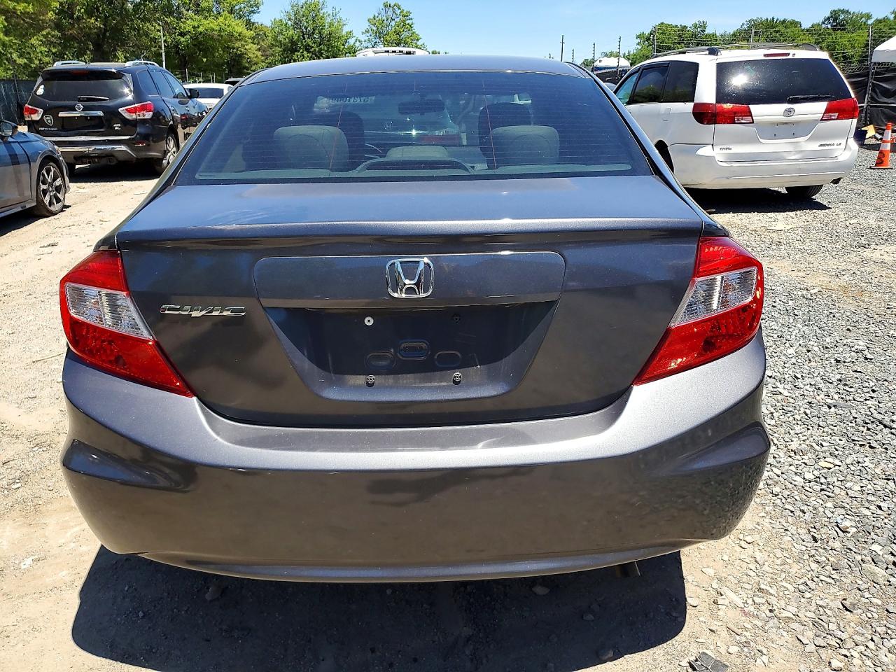 2012 Honda Civic Lx Gray vin: 2HGFB2F50CH313344