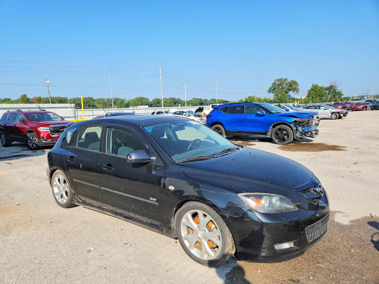 2008 Mazda 3 Hatchback Black vin: JM1BK344281112600