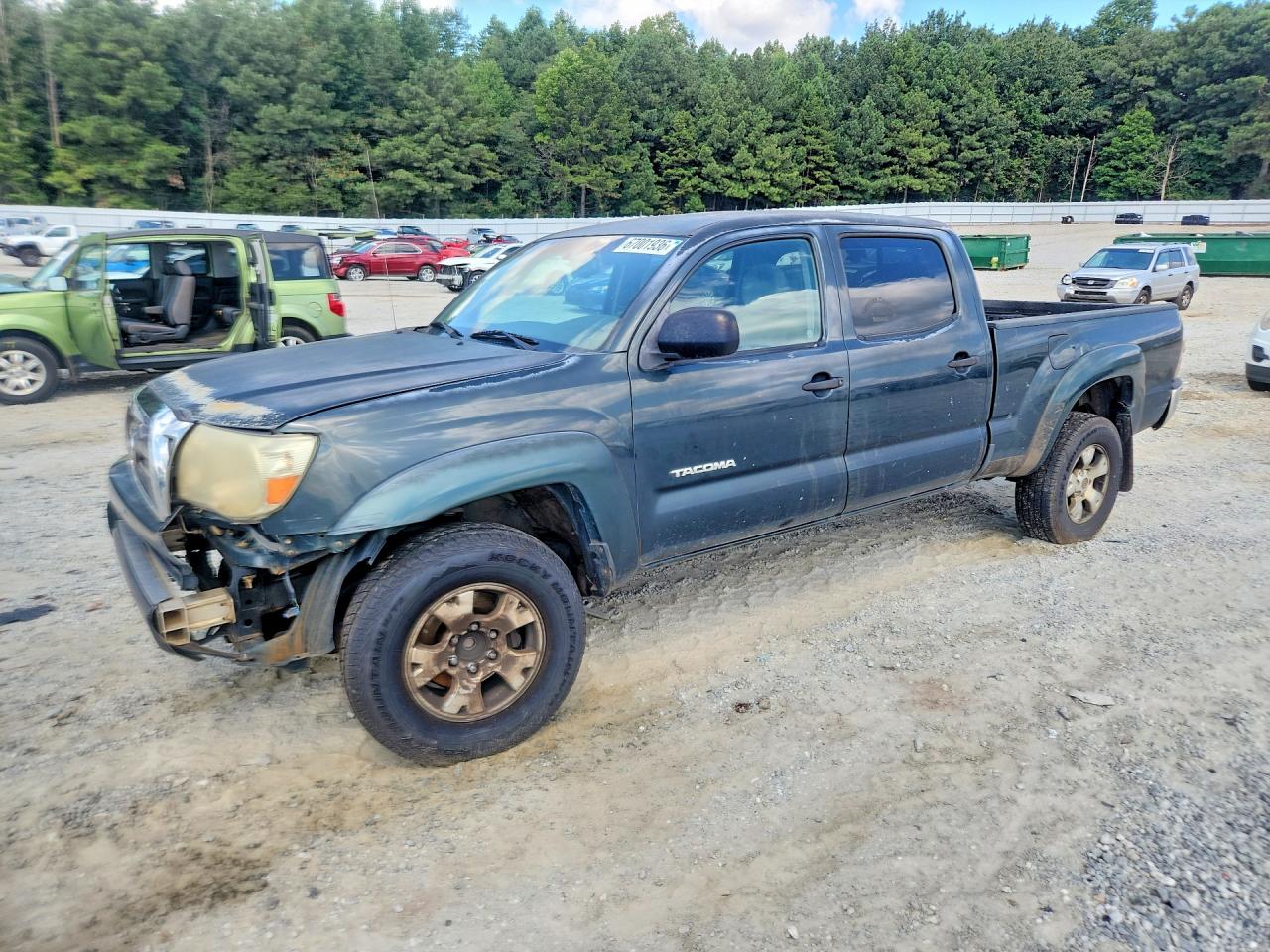 2009 Toyota Tacoma Double Cab Prerunner Long Bed Green vin: 3TMKU72N19M023098
