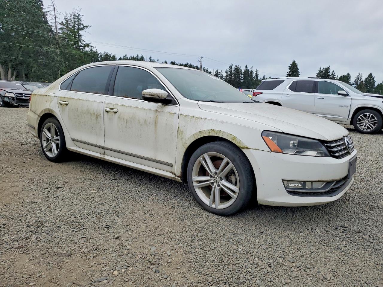 2014 Volkswagen Passat Sel White vin: 1VWCN7A3XEC013387