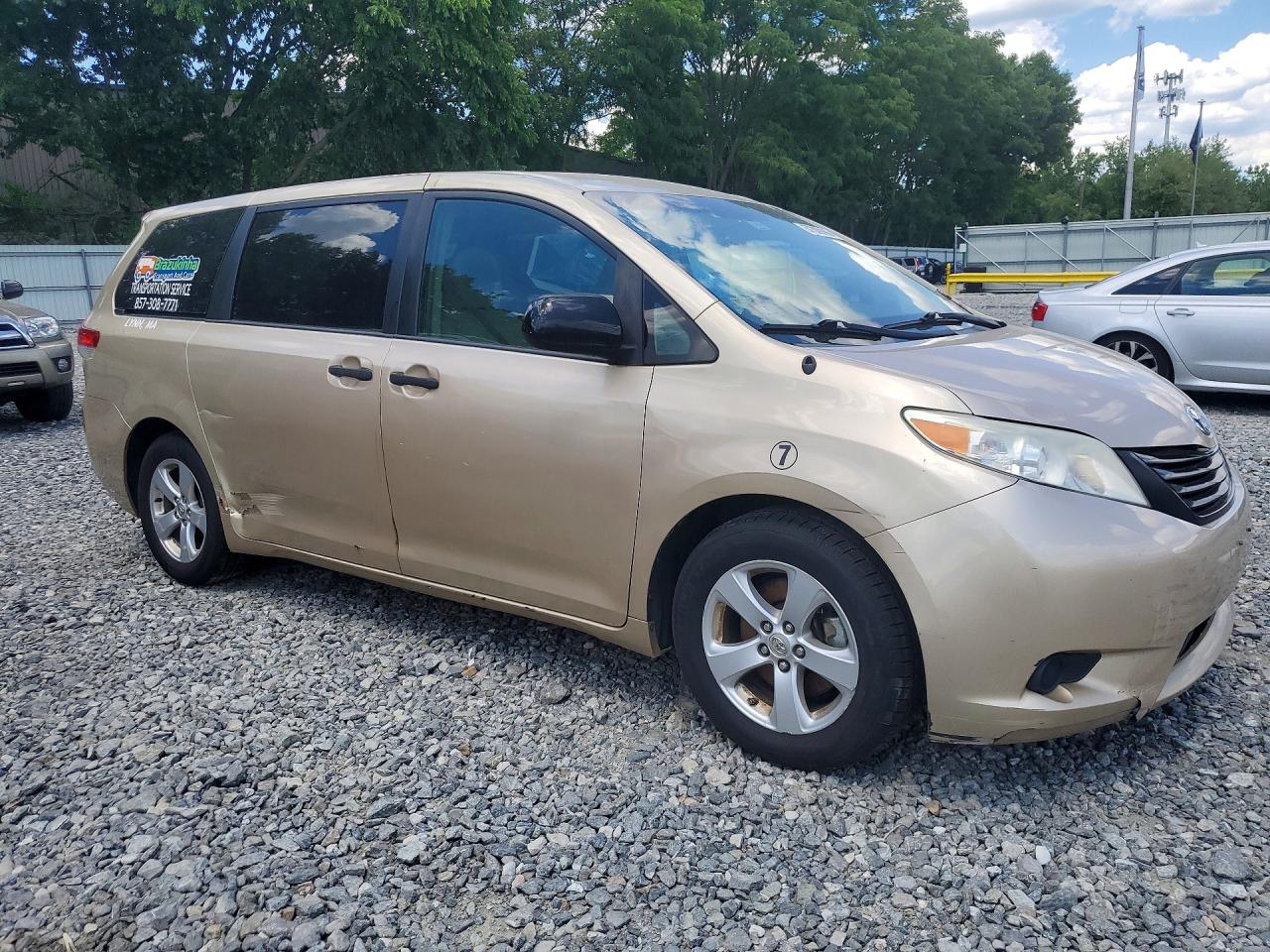 2014 Toyota Sienna L 7-passenger Gold vin: 5TDZK3DC2ES443973