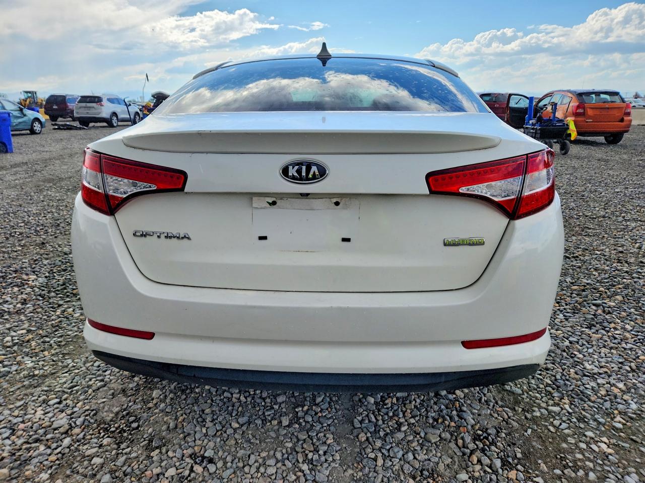 2012 Kia Optima Hybrid White vin: KNAGM4AD7C5020228