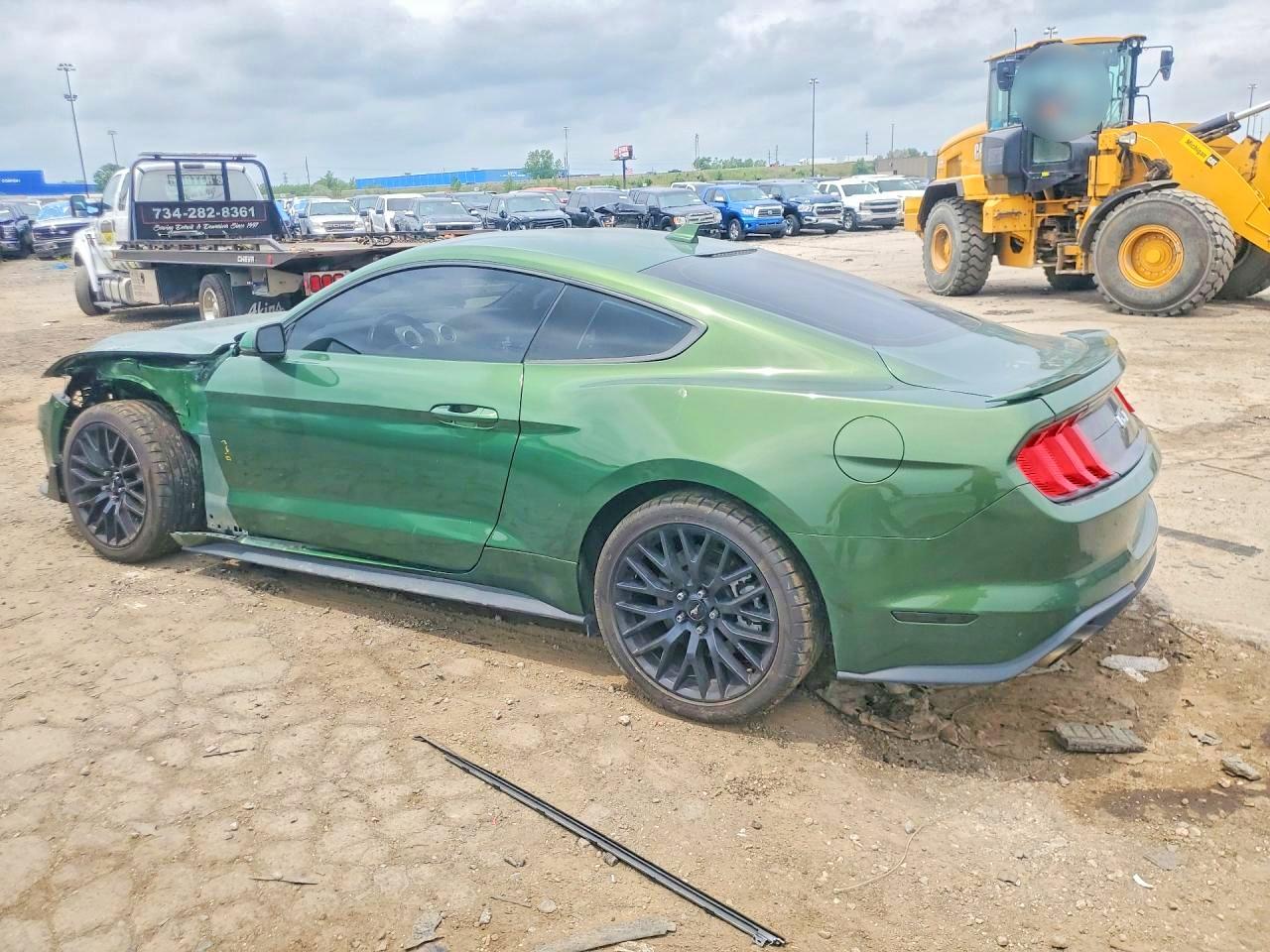 2022 Ford Mustang Gt Зеленый vin: 1FA6P8CF3N5118113