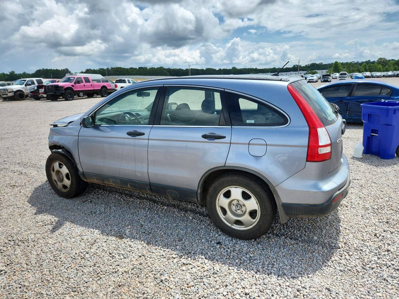 2007 Honda Cr-v Lx Blue vin: JHLRE383X7C024228