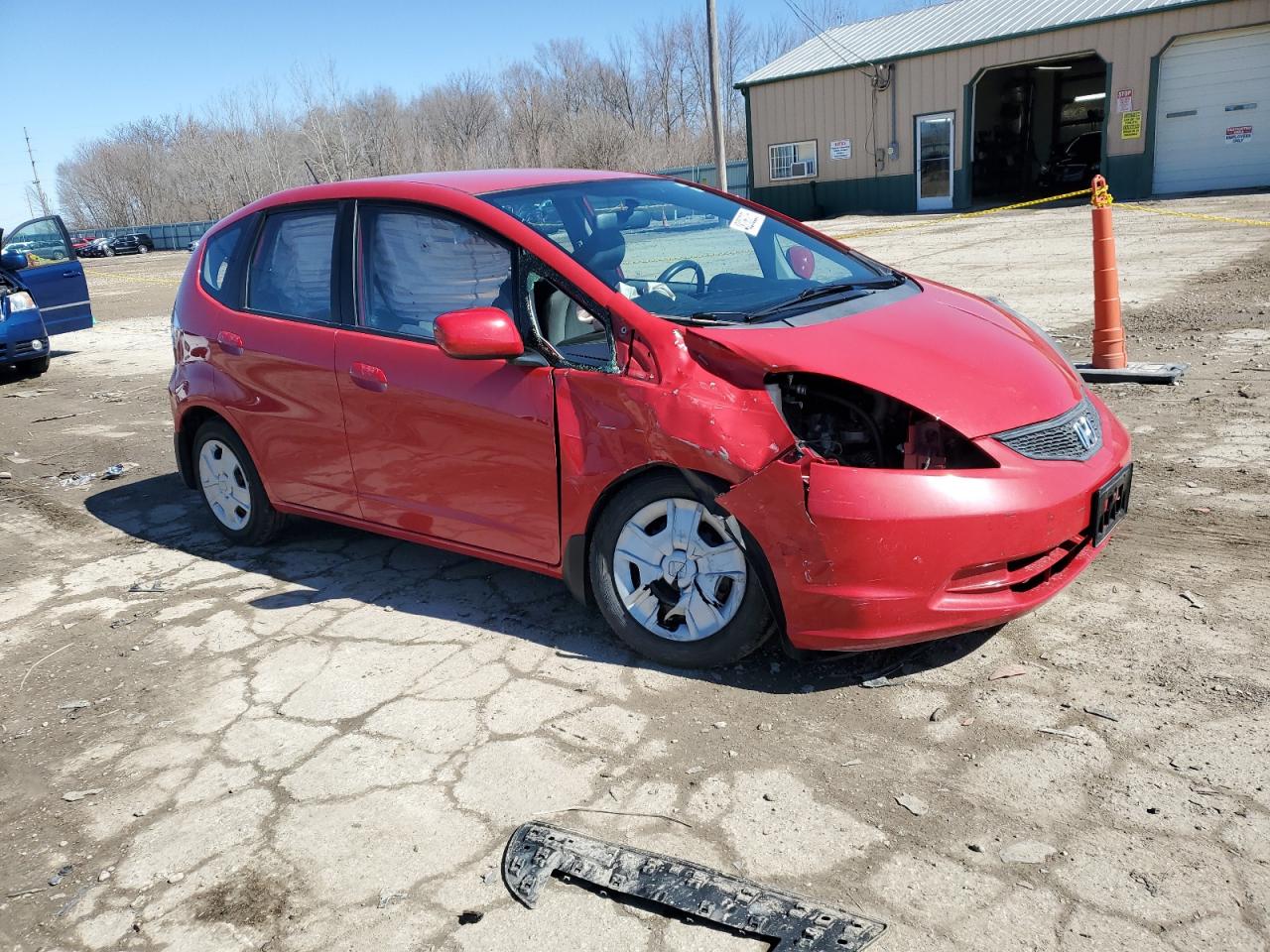 2013 Honda Fit Red vin: JHMGE8H39DC004869