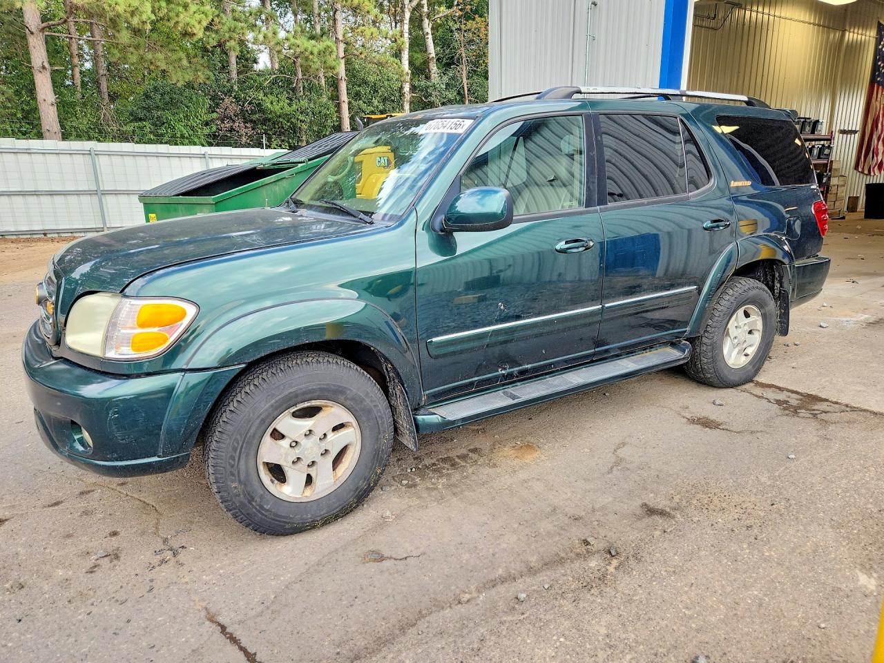 2001 Toyota Sequoia Limited Green vin: 5TDBT48A51S050685