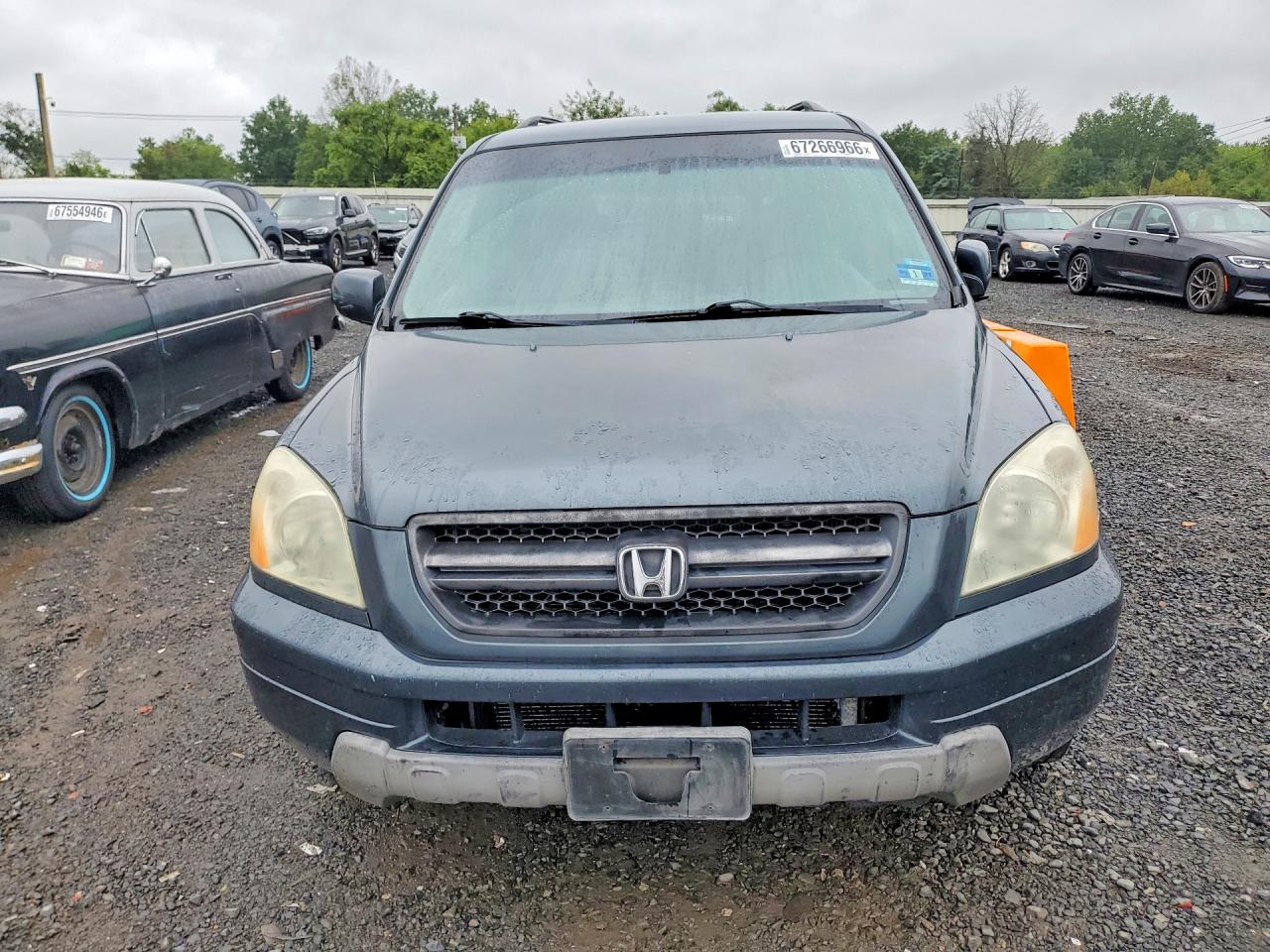 2005 Honda Pilot Ex Gray vin: 5FNYF18465B012791