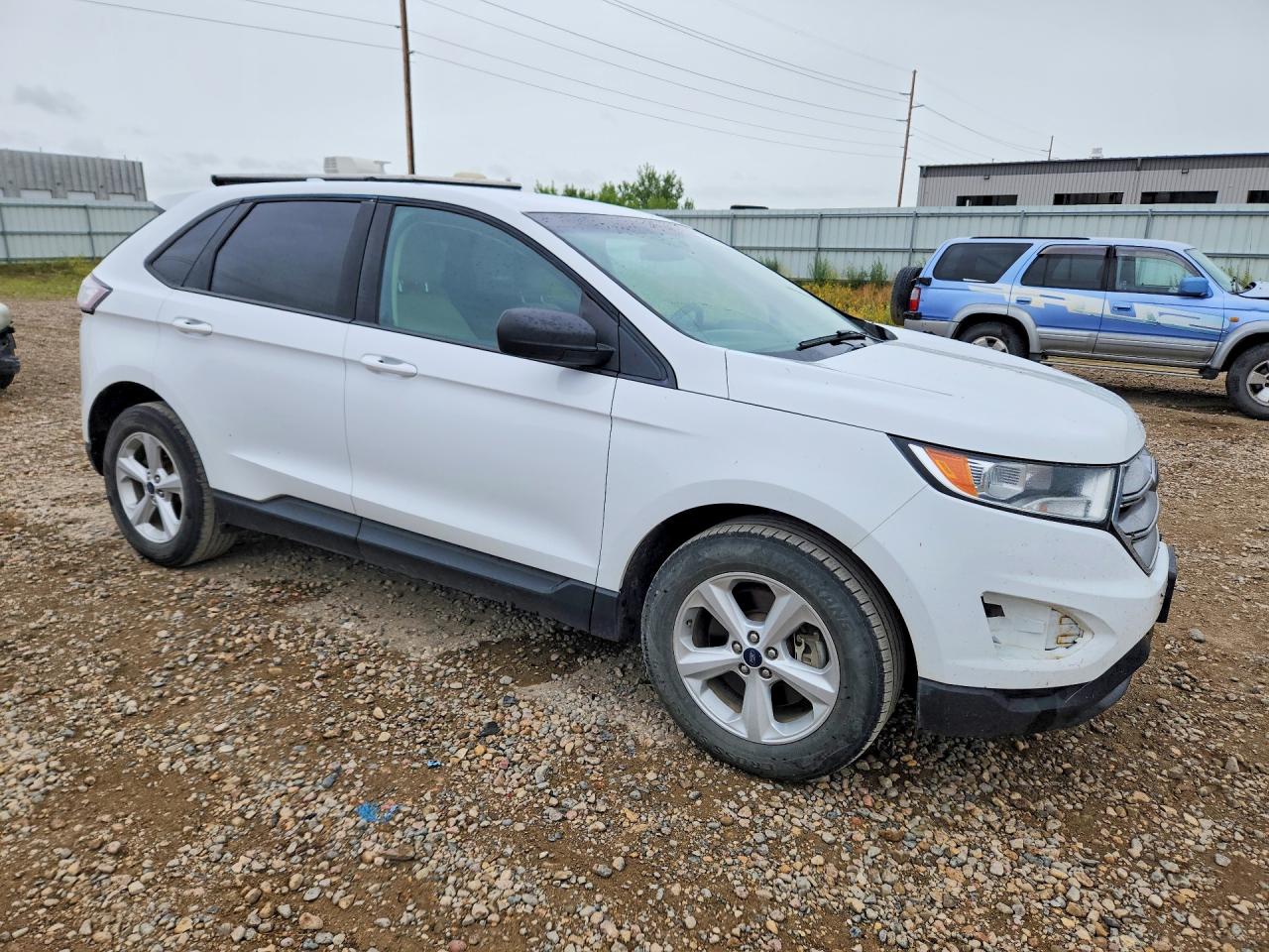 2015 Ford Edge Se White vin: 2FMTK4G88FBC12061