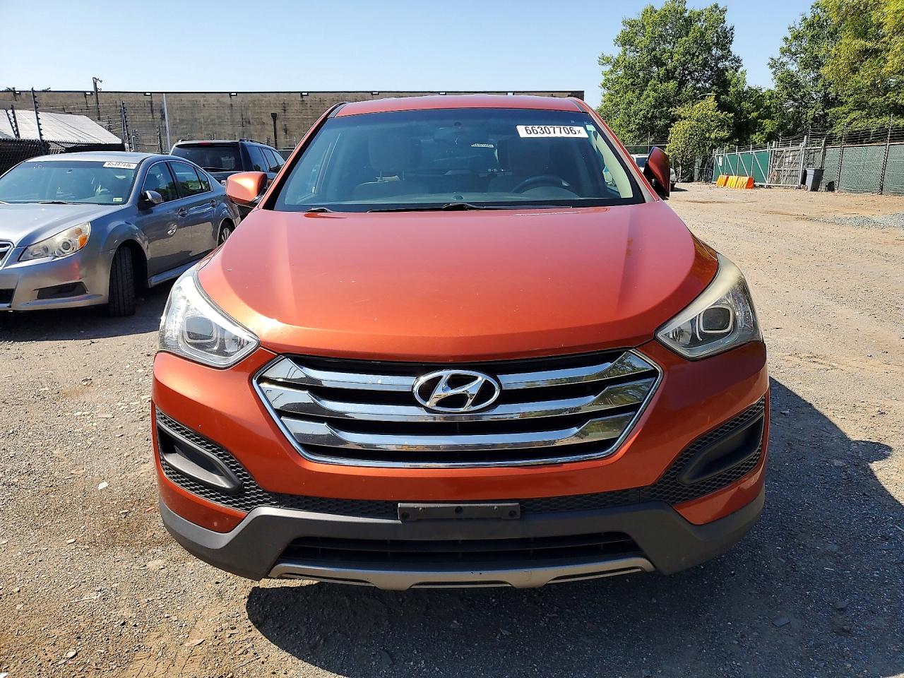 2014 Hyundai Santa Fe Sport 2.4l Orange vin: 5XYZTDLB0EG133796