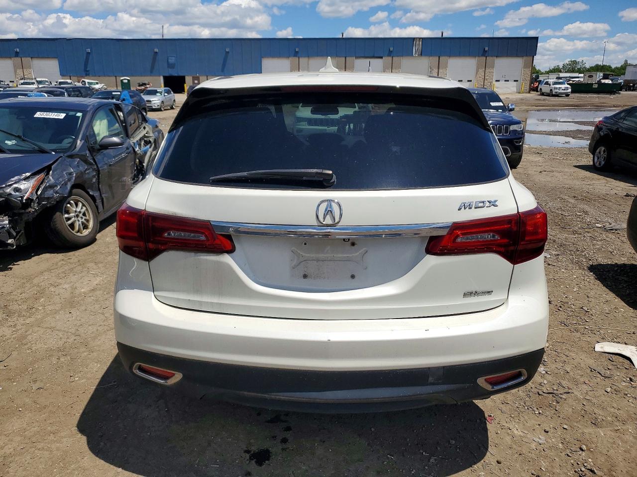 2015 Acura Mdx Technology White vin: 5FRYD4H4XFB021730