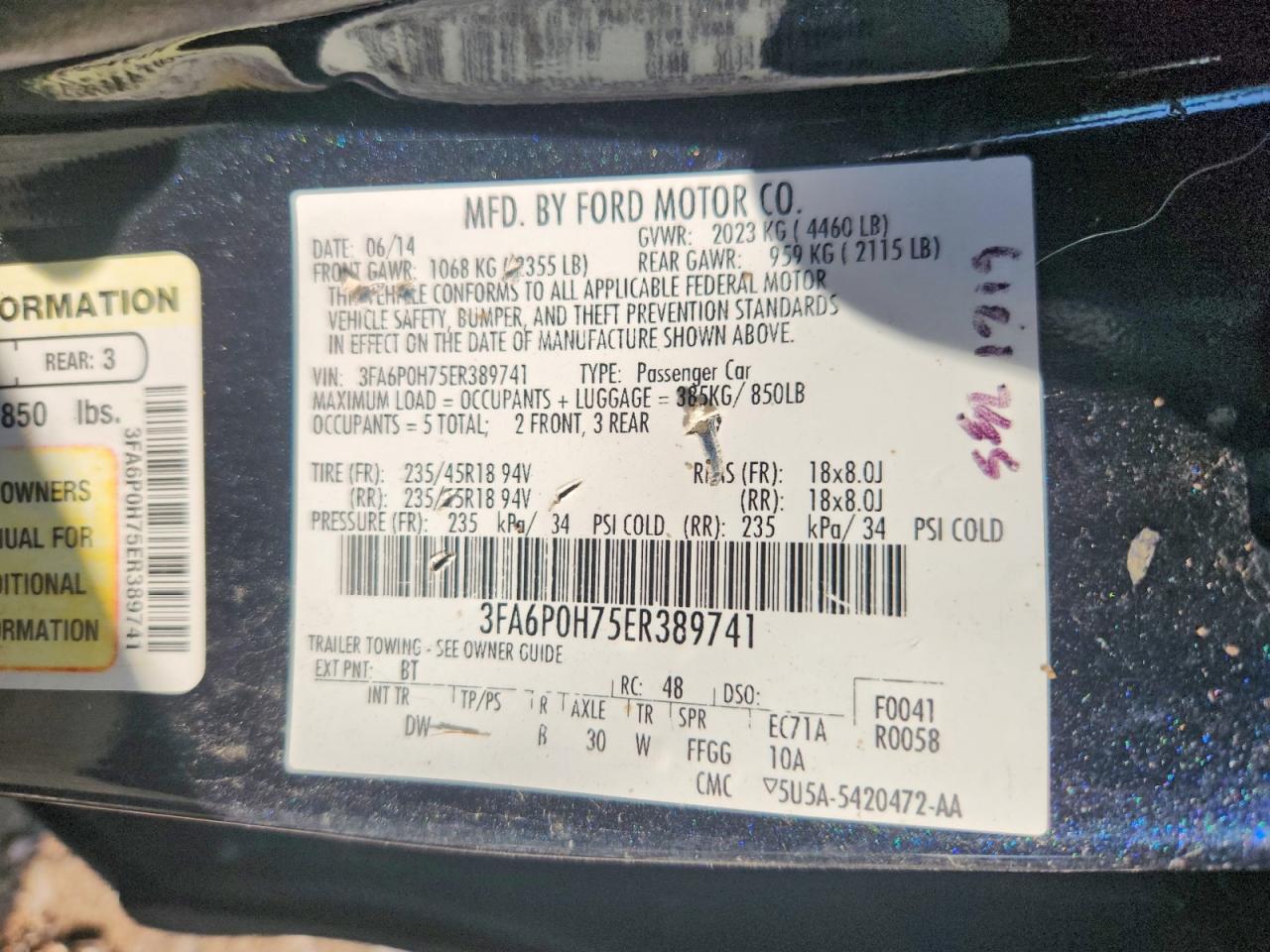 2014 Ford Fusion Se Silver vin: 3FA6P0H75ER389741