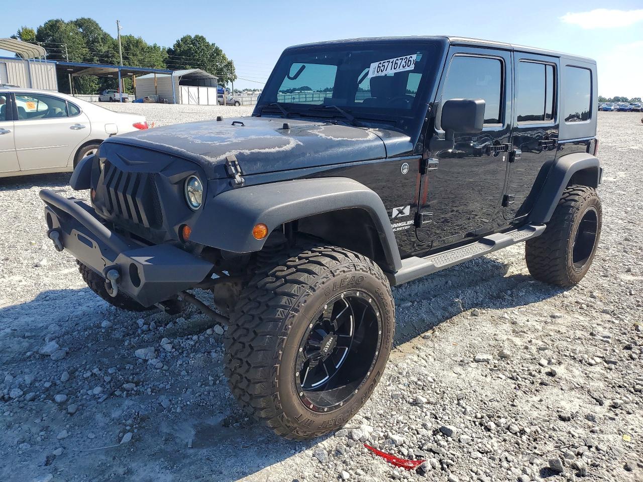 2008 Jeep Wrangler Unlimited X Black vin: 1J4GA39188L650014