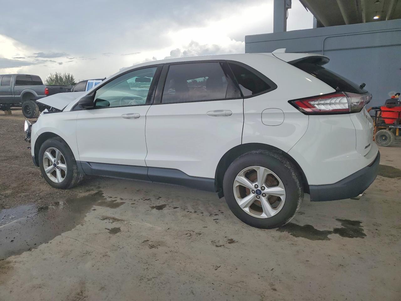 2015 Ford Edge Se White vin: 2FMTK3G88FBC22308