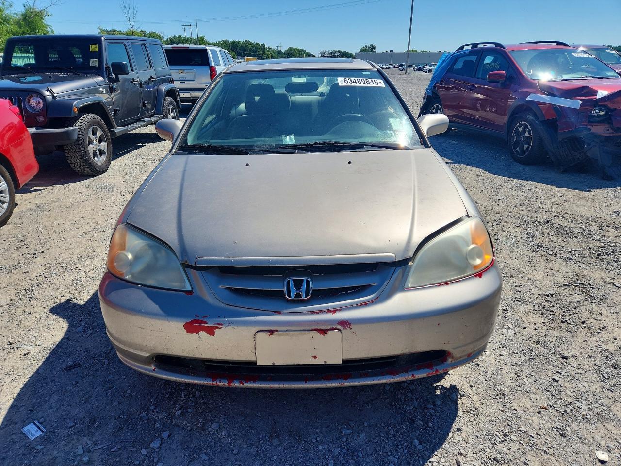 2002 Honda Civic Ex Silver vin: 1HGEM21942L102715