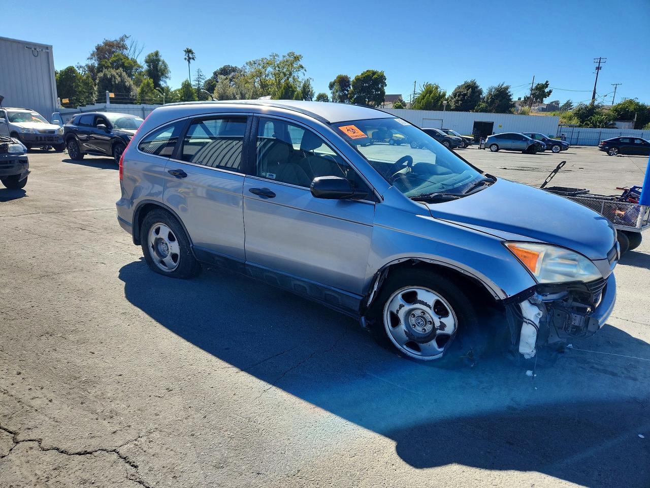 2007 Honda Cr-v Lx Blue vin: JHLRE48387C020670
