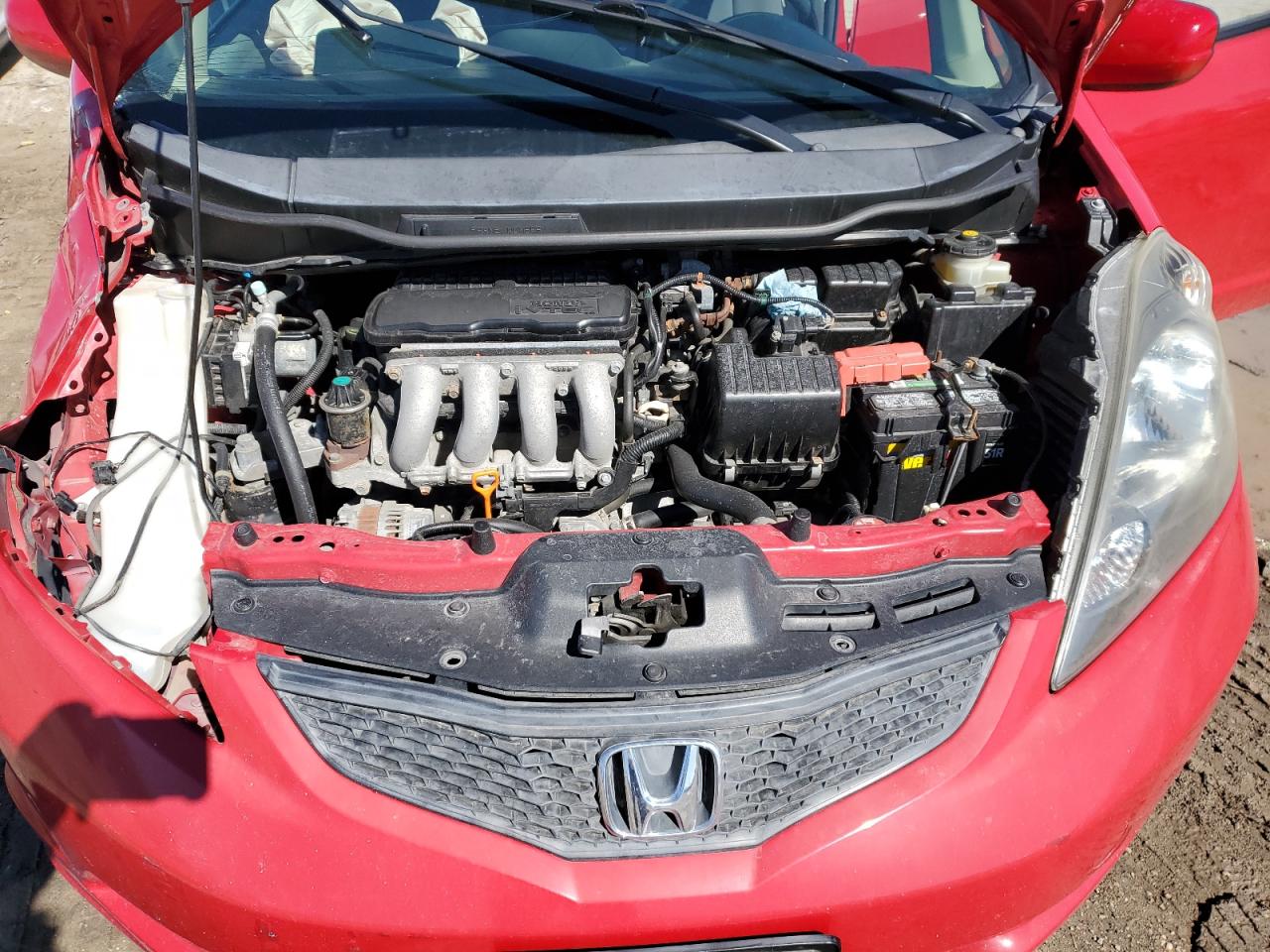 2013 Honda Fit Red vin: JHMGE8H39DC004869