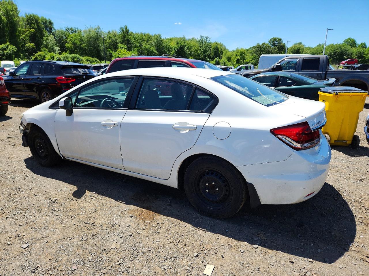 2013 Honda Civic Lx White vin: 2HGFB2F57DH554948