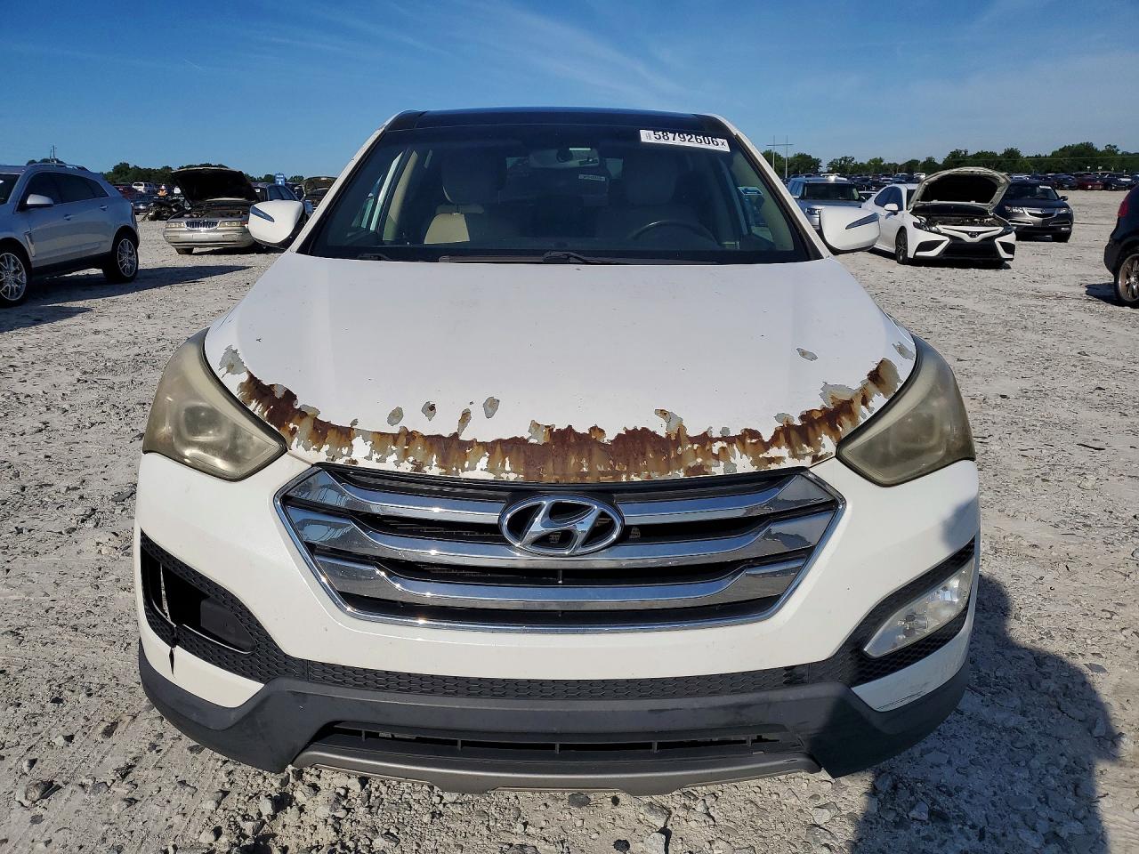 2013 Hyundai Santa Fe Sport 2.4l White vin: 5XYZU3LBXDG044968
