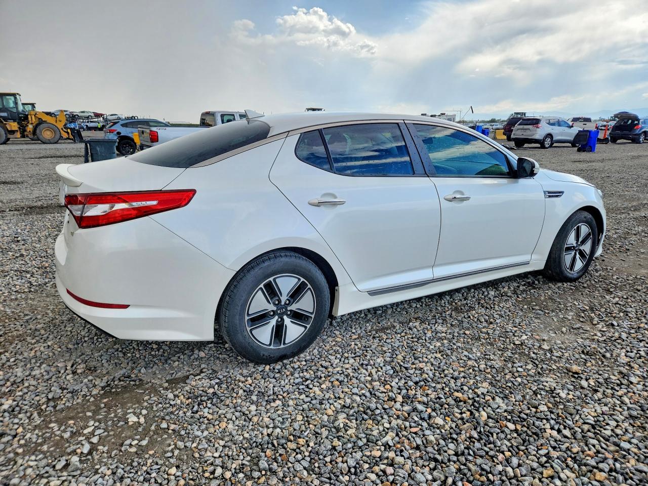 2012 Kia Optima Hybrid White vin: KNAGM4AD7C5020228