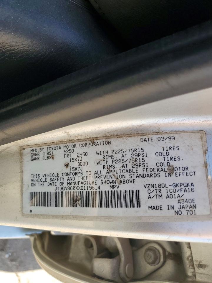 1999 Toyota 4runner Sr5 Серебряный vin: JT3GN86RXX0119614